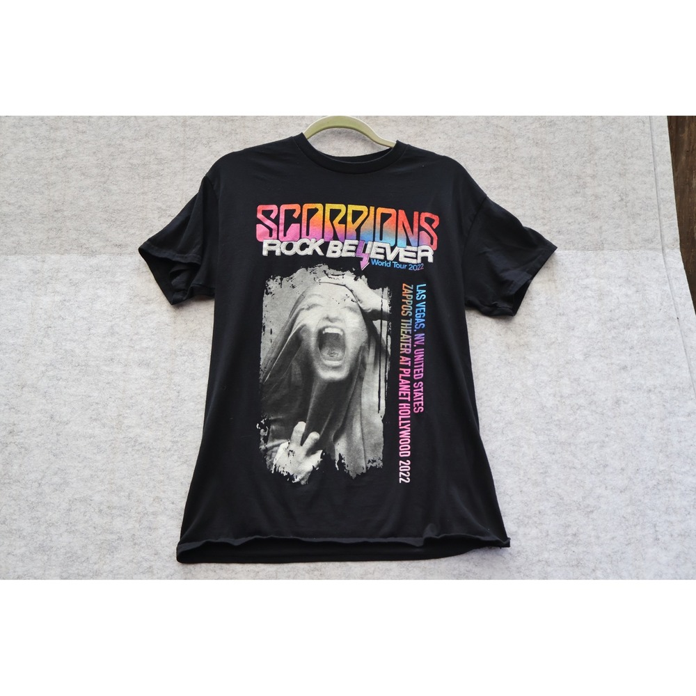 Scorpions Rock Believer World Tour 2022 Las Vegas Zappos Theater T-Shirt Mens M